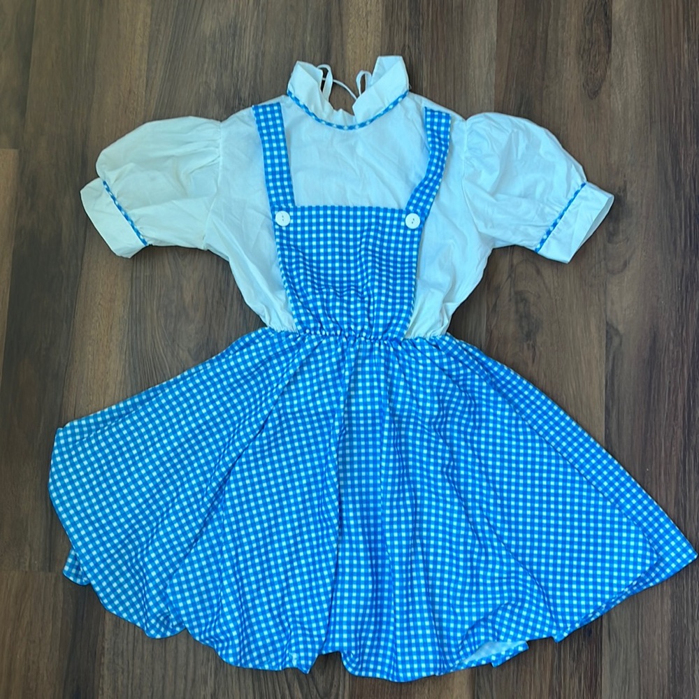 Blue Gingham Pinafore Dress